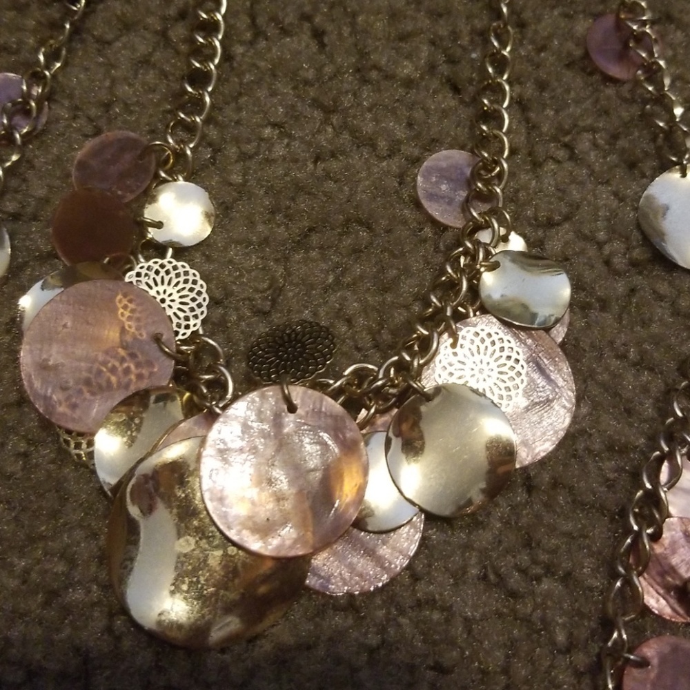 2 necklaces and matching earrings set